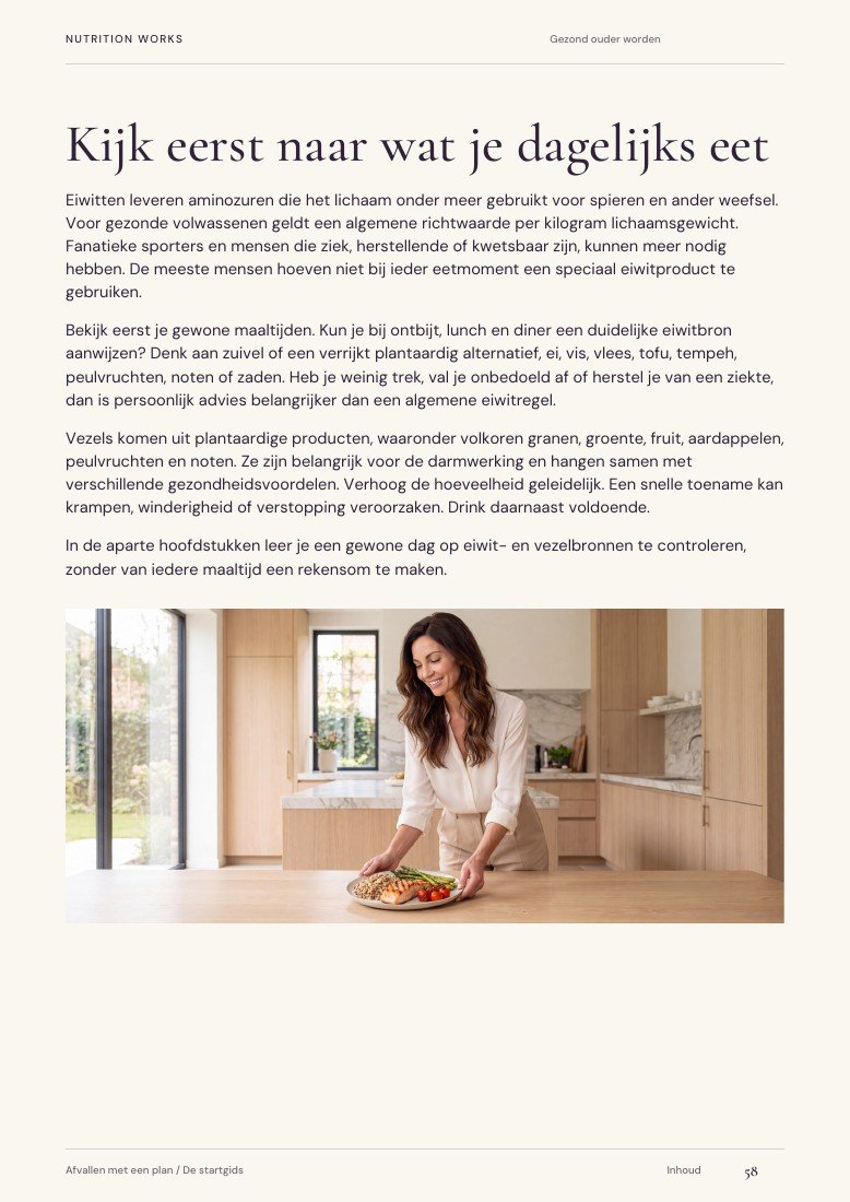 Pagina 58: Kijk eerst naar wat je dagelijks eet